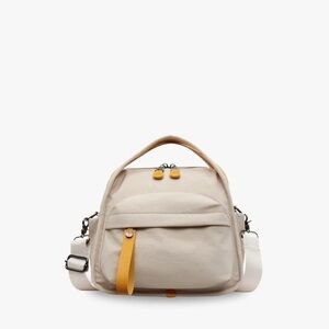 Stylish Beige and Yellow Crossbody Bag